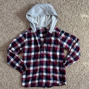 Carter's Red and Blue Plaid Hoodie